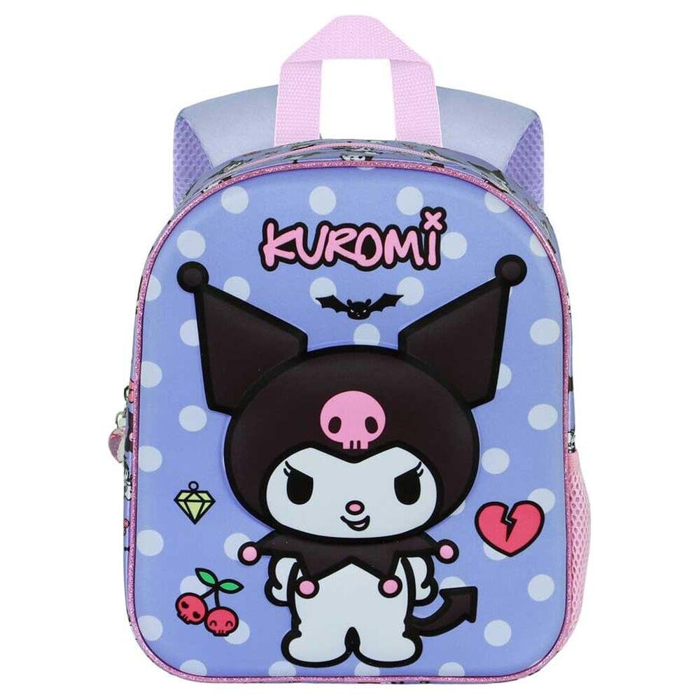 Zaino 3D per bambini Kuromi Hello Kitty e amici, 30 cm, lilla e rosa 2/4