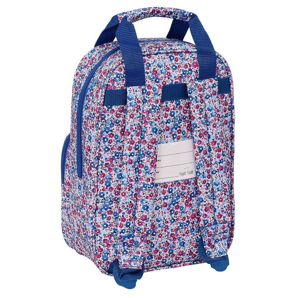Mochila escolar infantil Nait Nait com bolso frontal e zíper - Azul 2/3