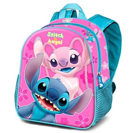 Sac à dos Stitch 3D pour enfants avec porte-bouteille et bretelles rembourrées