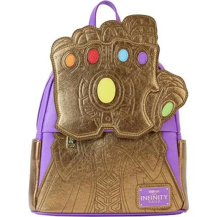 Mochila Escolar Infantil Avengers de Poliéster con Bolsillo Frontal Roja y Azul