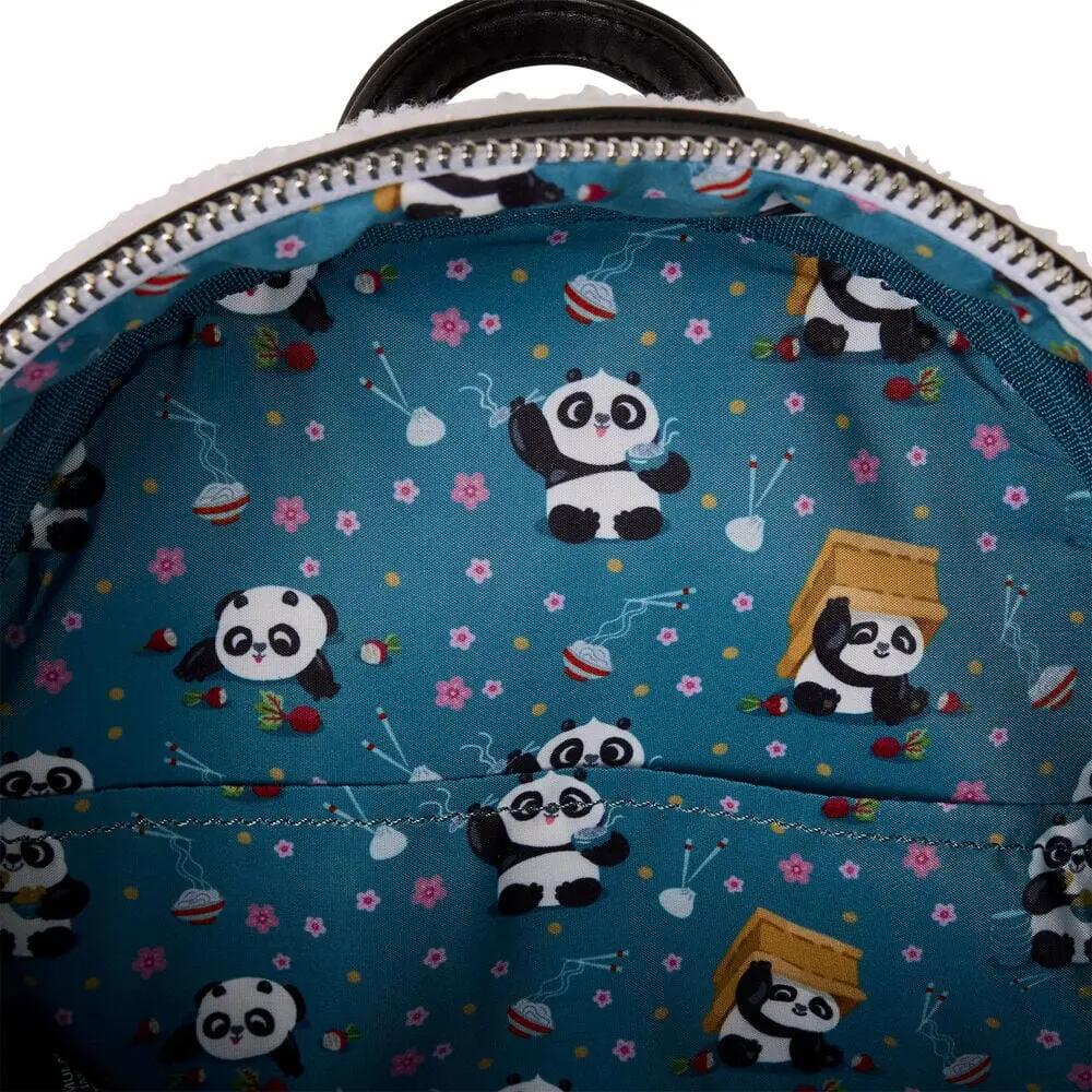 Zaino in peluche per adulti di Kung Fu Panda, 26 cm, con cerniera bianca. 2/3