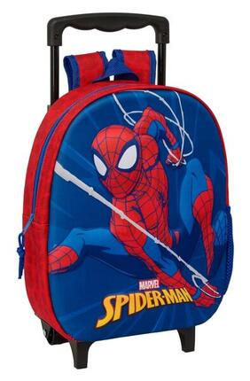 Sac à dos Spiderman adulte en cuir végan avec bretelles réglables, noir