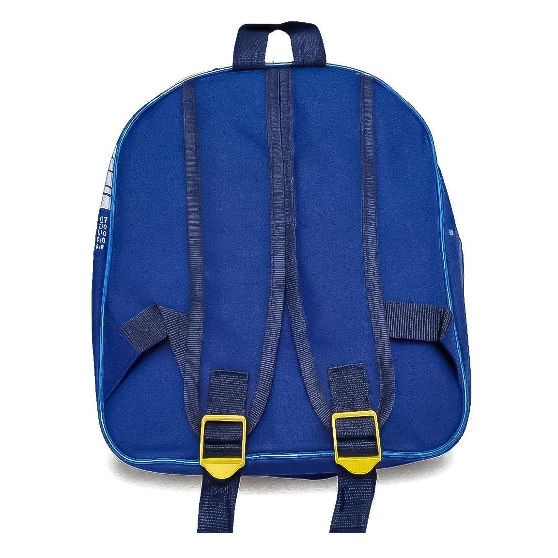 Mochila escolar infantil Sonic em poliéster com bolso frontal, azul. 2/6
