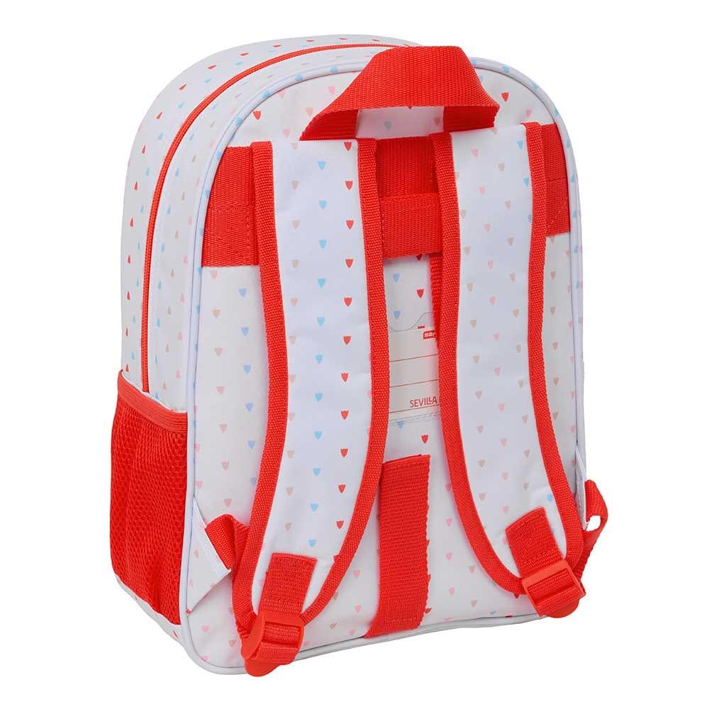 Mochila infantil do Sevilla FC, adaptável a carrinhos de bagagem, com bolso 2/3