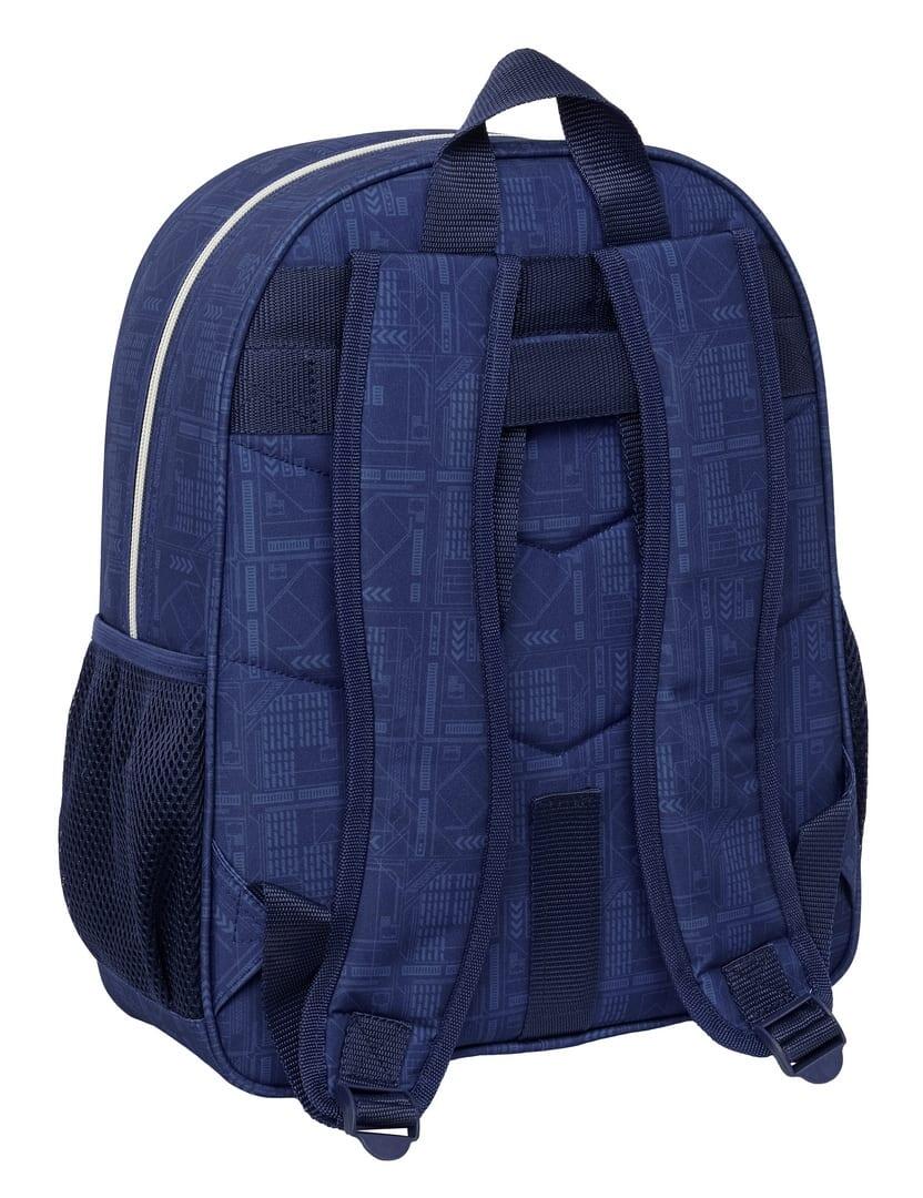 Mochila escolar infantil Darth Vader, adaptável a carrinhos com bolso, azul 2/3