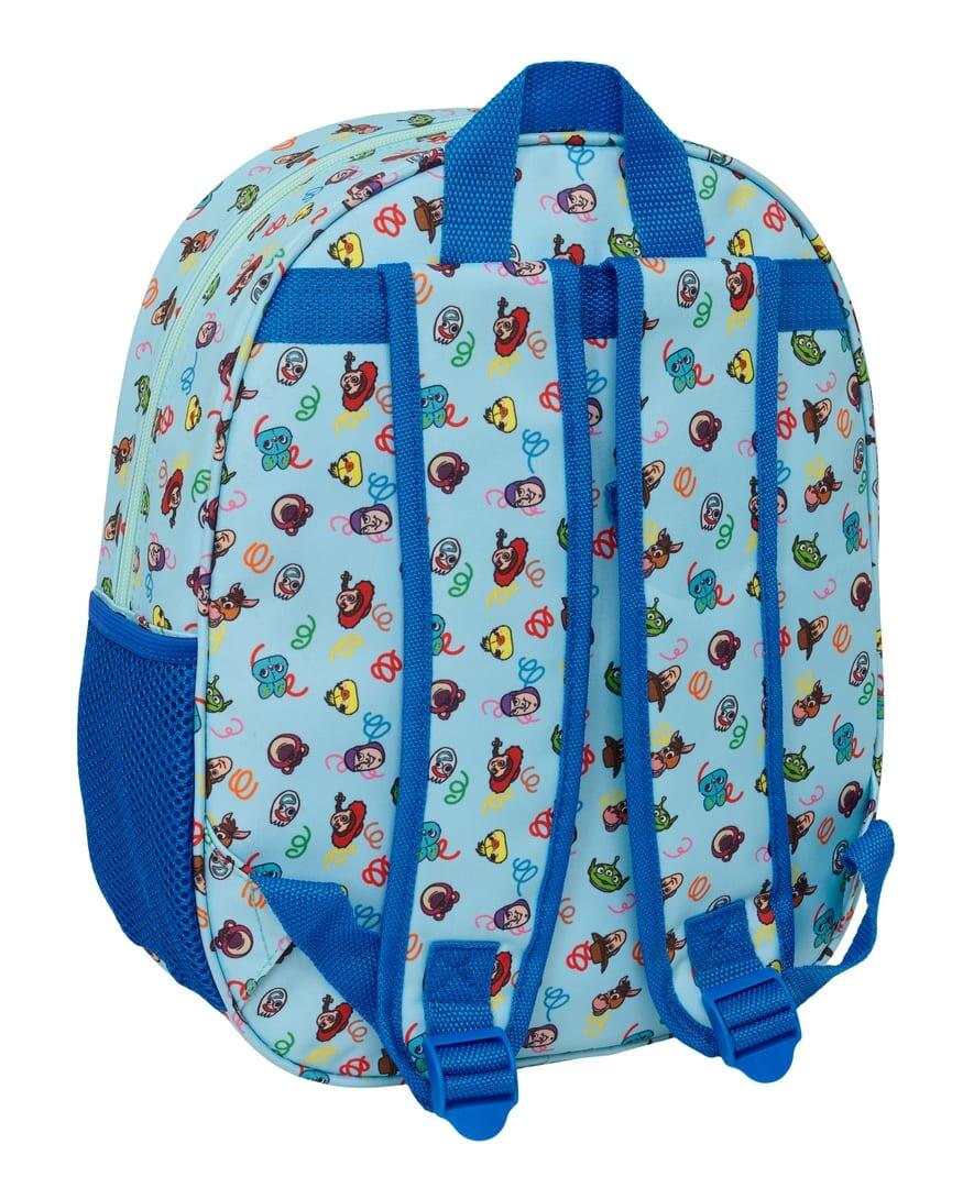 Mochila infantil 3D Toy Story com porta-garrafa e alças acolchoadas, azul claro 2/3