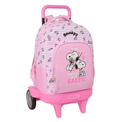 Sac à dos Snoopy pour enfant en similicuir avec poche avant - Rouge