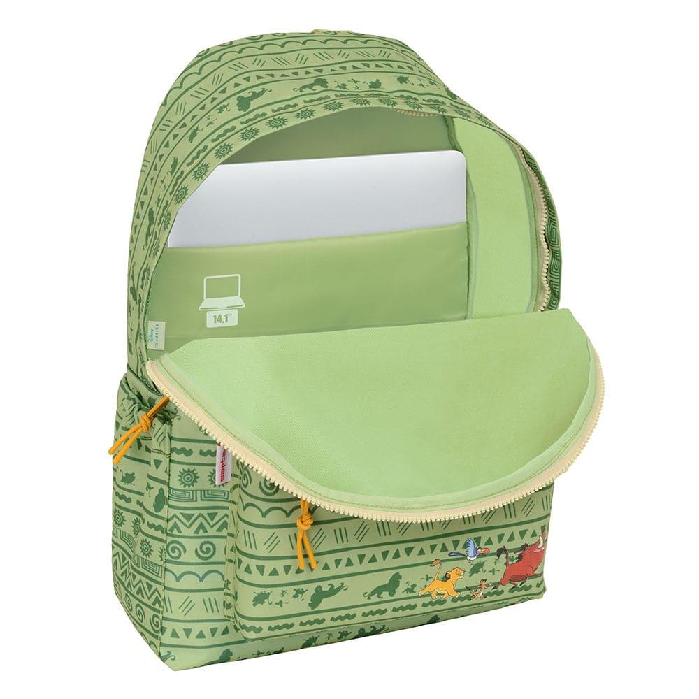 Mochila infantil Mufasa para laptop de 14,1" com bolso frontal - Verde 4/4