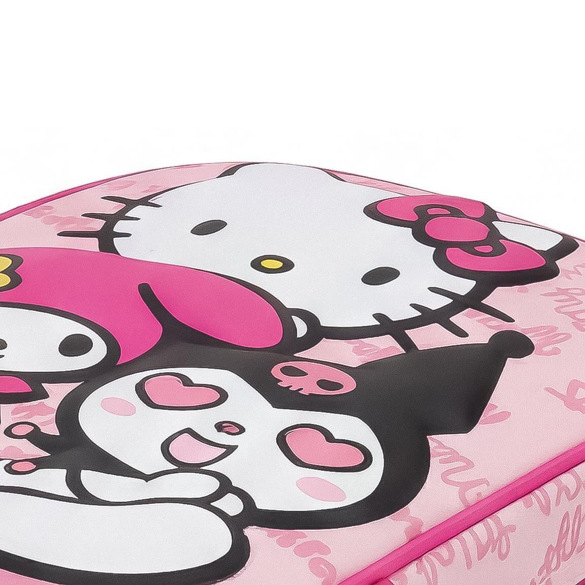 Zaino trolley 3D per bambini Hello Kitty, realizzato in poliestere ed EVA con 5/6