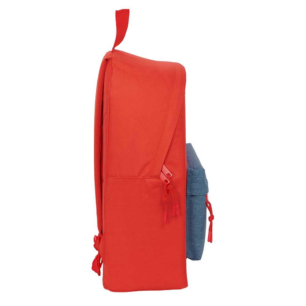 Mochila infantil Super Mario com bolso frontal e costas acolchoadas, vermelha 3/3