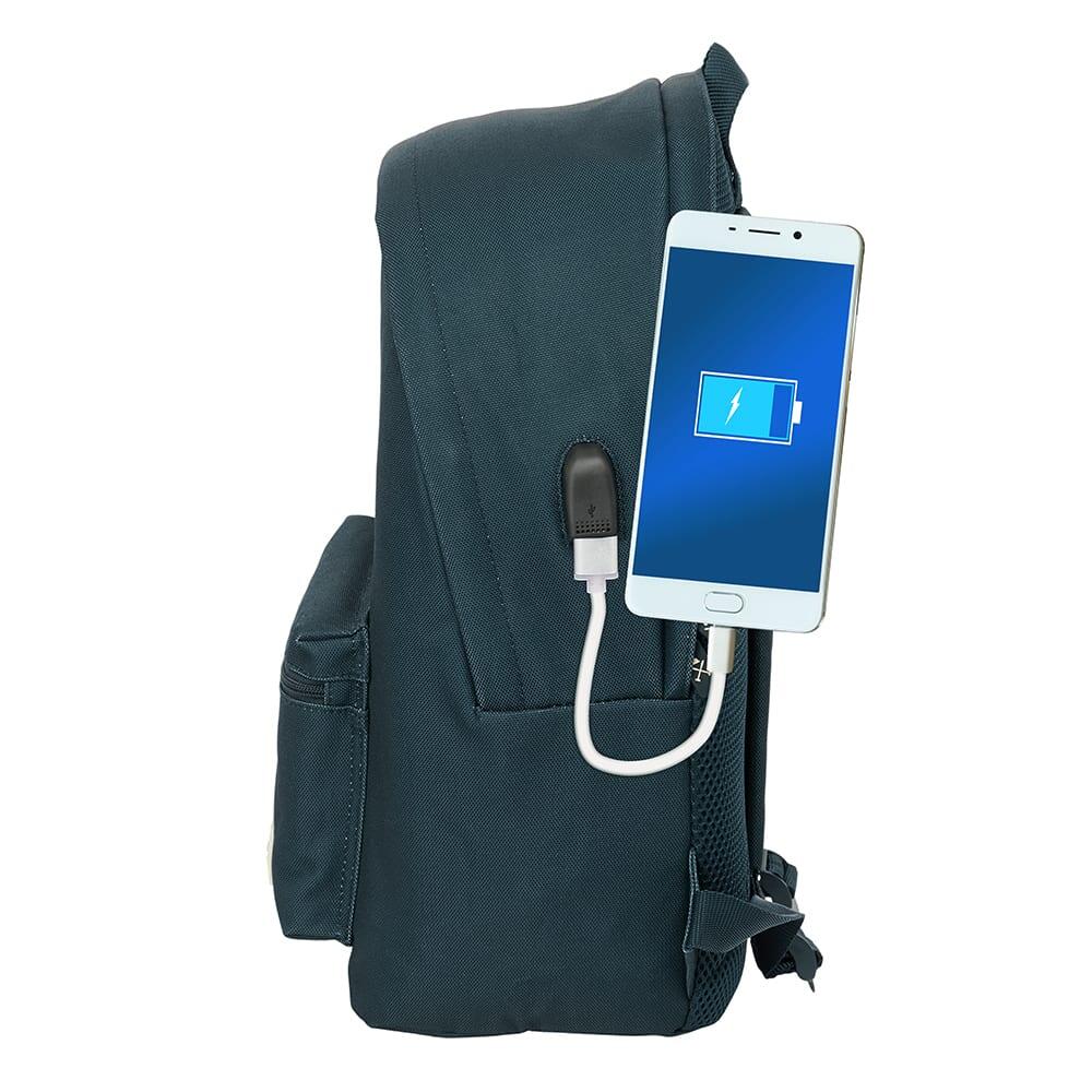 Mochila Harper & Neyer para adultos, para laptop de 15,6", com porta USB, azul 3/5