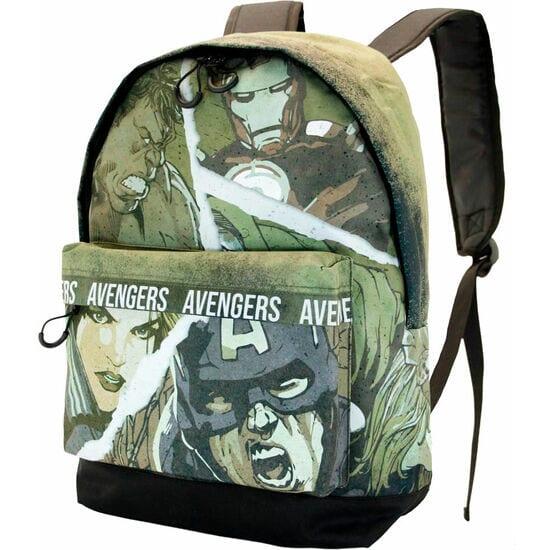 Mochila infantil dos Vingadores com bolso frontal e alças ajustáveis ​​- Verde 3/4