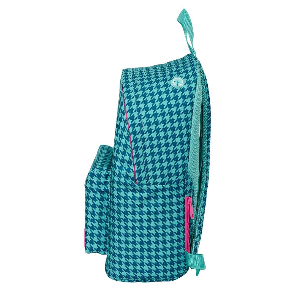 Mochila Nait Nait para laptop de 14,1" com bolso frontal - Verde 3/4