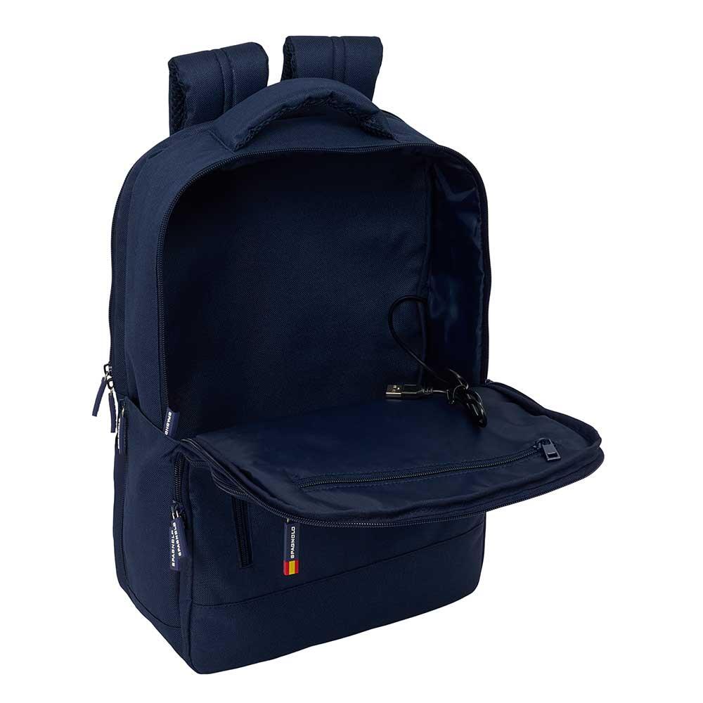 Mochila Spagnolo para adultos, para laptop de 15,6", com entrada USB e suporte 4/5