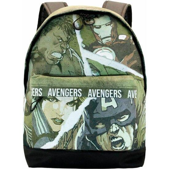 Mochila infantil dos Vingadores com bolso frontal e alças ajustáveis ​​- Verde 2/4