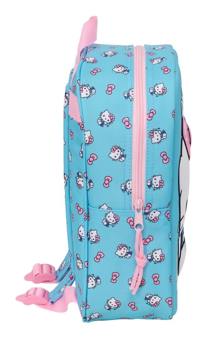 Zaino per bambini Hello Kitty 3D con cerniera blu turchese. 3/3