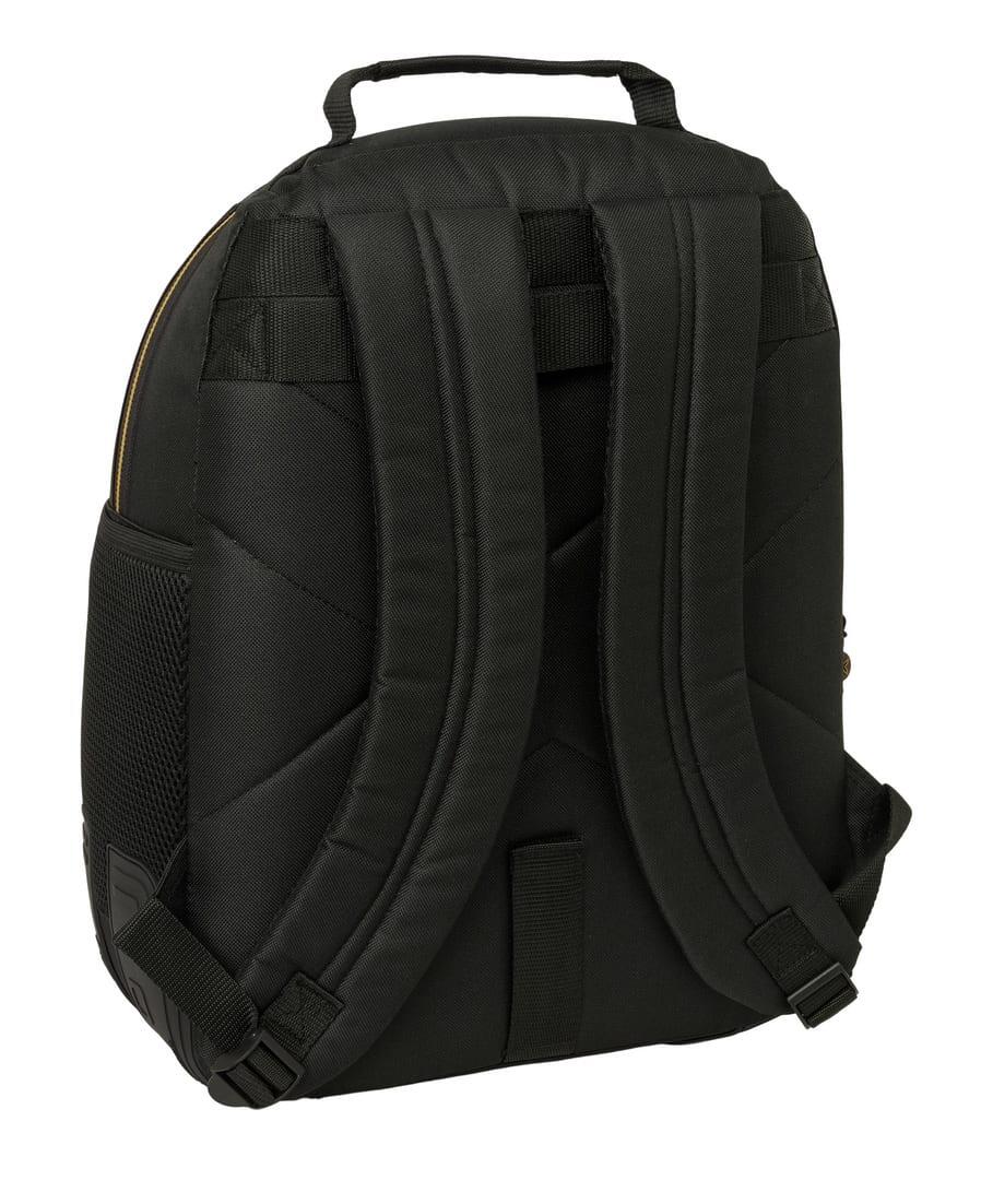 Mochila escolar Munich adaptável a carrinhos com bolso frontal, preta e azul. 2/3