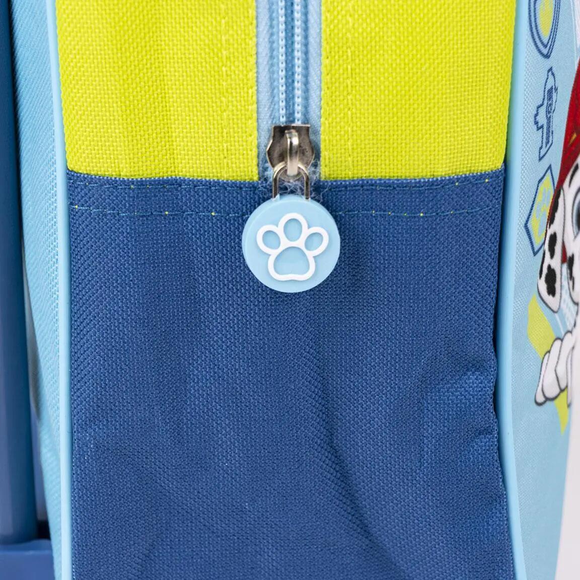 Mochila escolar infantil Patrulha Canina com rodinhas e alça telescópica - Azul 5/7