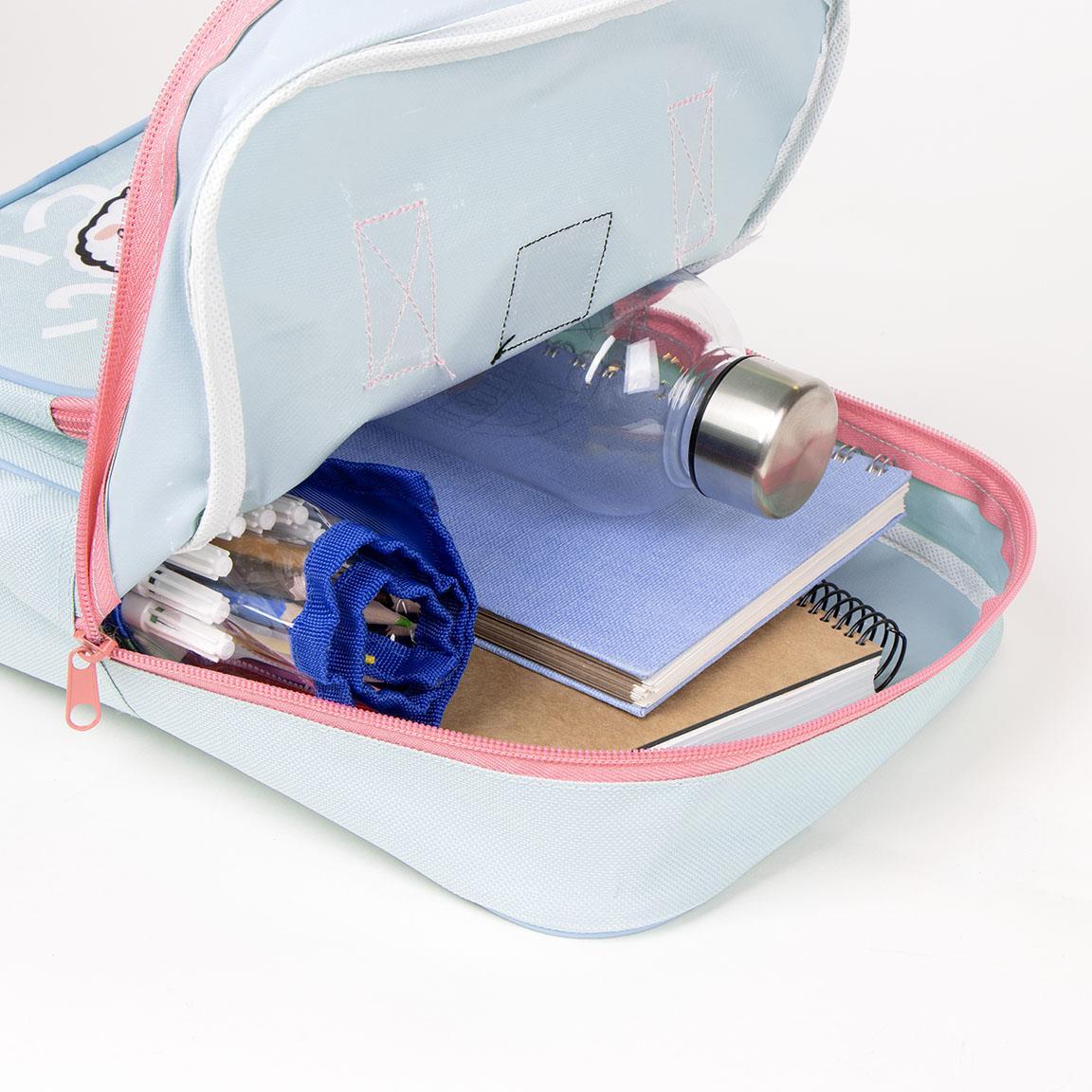 Sac à dos scolaire pour enfants Otaku avec bretelles réglables et poche avant 3/7