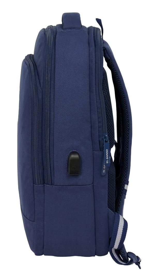 Mochila El Ganso Jeans para adultos, para laptop de 15,6", com porta USB, azul 3/7
