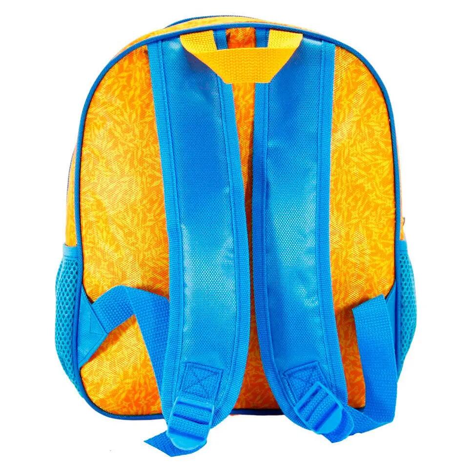 Zaino 3D di Naruto per bambini con tasche laterali in rete blu e gialle 5/5