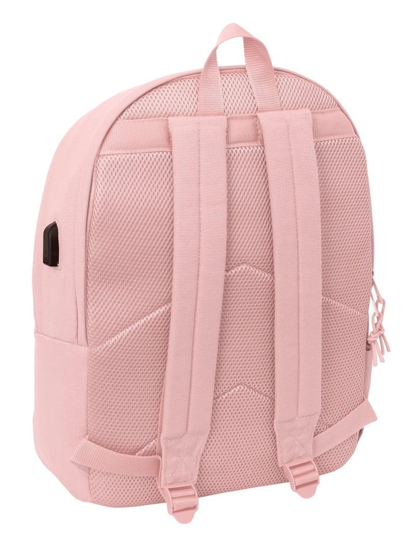 Mochila Safta Basic para Adultos para Laptop de 15,6" com USB Rosa 2/6