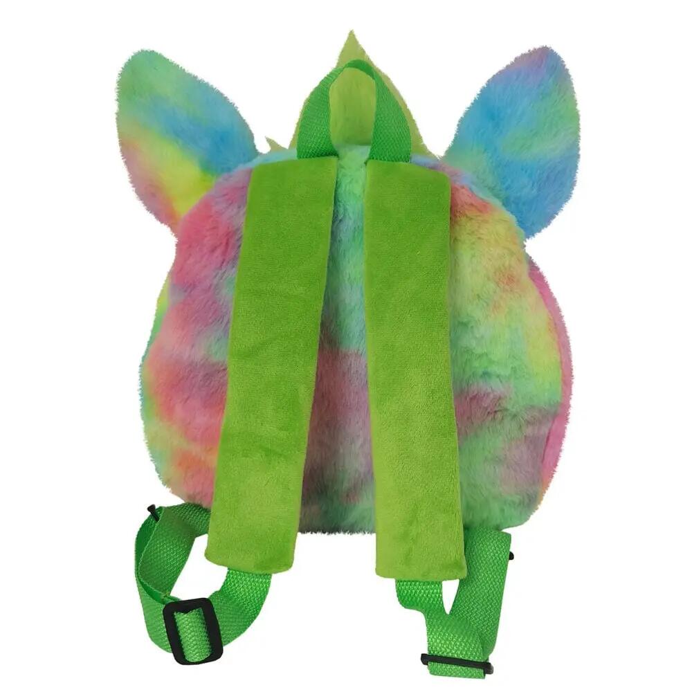 Zainetto di peluche Furby per bambini, 27 cm, con cerniera multicolore 3/6