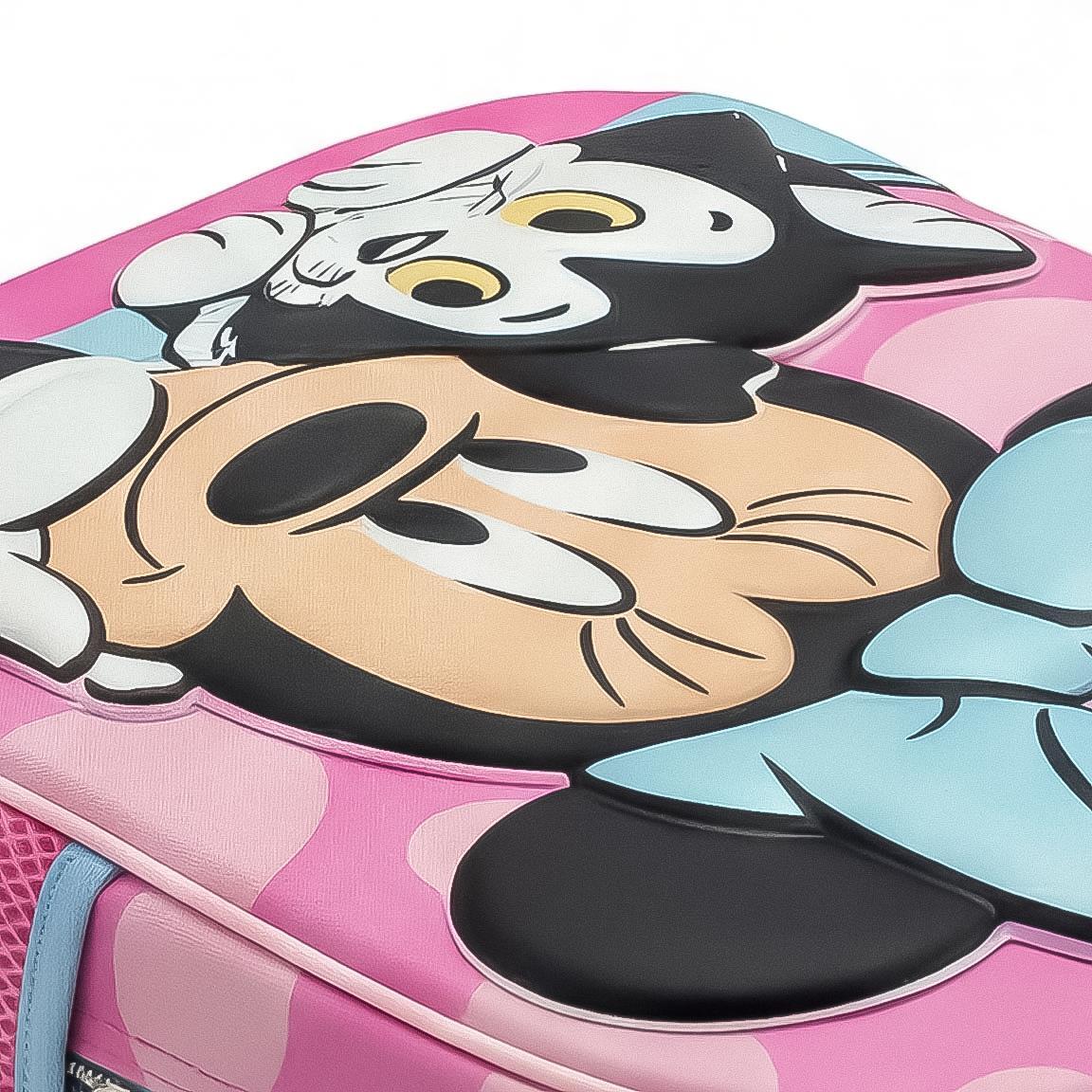 Zaino scolastico trolley 3D di Minnie Mouse per bambini, realizzato in 5/6