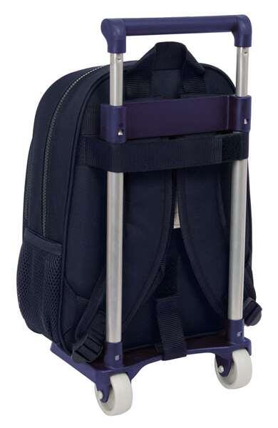 Zaino scolastico per bambini del Real Madrid con trolley e tasca frontale - Blu 5/5