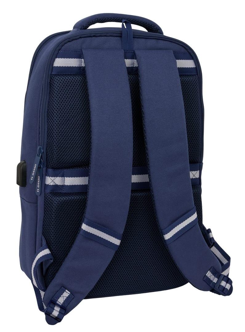 Mochila El Ganso Jeans para adultos, para laptop de 15,6", com porta USB, azul 2/7