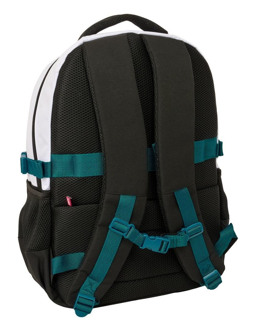Mochila infantil do Real Madrid com bolso frontal e compartimento para laptop de 2/5