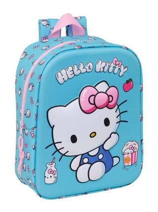 Sac à dos Hello Kitty pour enfant en similicuir rouge avec bretelles réglables