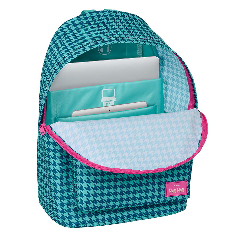 Mochila Nait Nait para laptop de 14,1" com bolso frontal - Verde 4/4