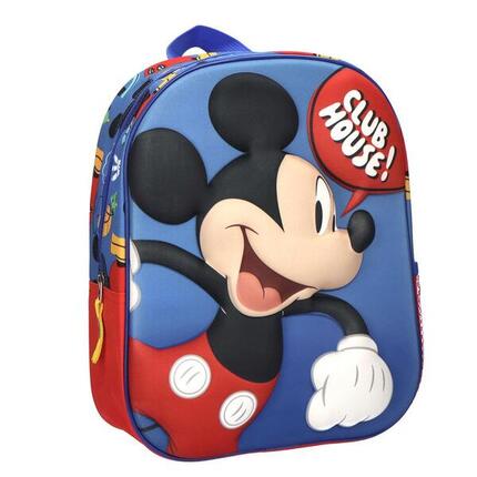Sac à dos enfant Mickey Mouse 3D avec porte-bouteille et poignées rembourrées