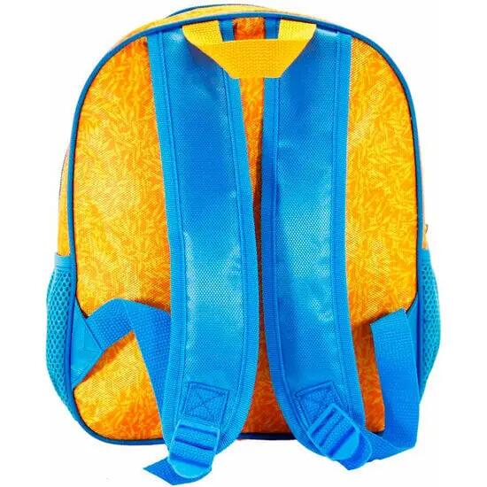 Zaino 3D di Naruto per bambini con tasche laterali in rete blu e gialle 4/5