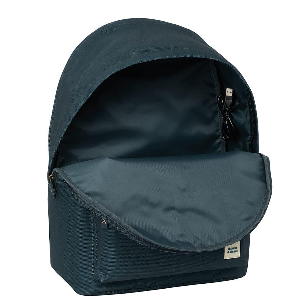 Mochila Harper & Neyer para adultos, para laptop de 15,6", com porta USB, azul 4/5