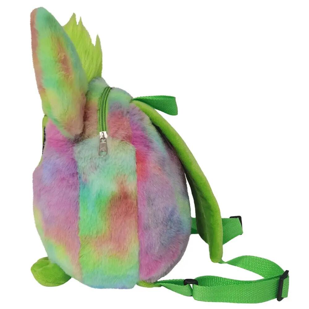 Zainetto di peluche Furby per bambini, 27 cm, con cerniera multicolore 5/6