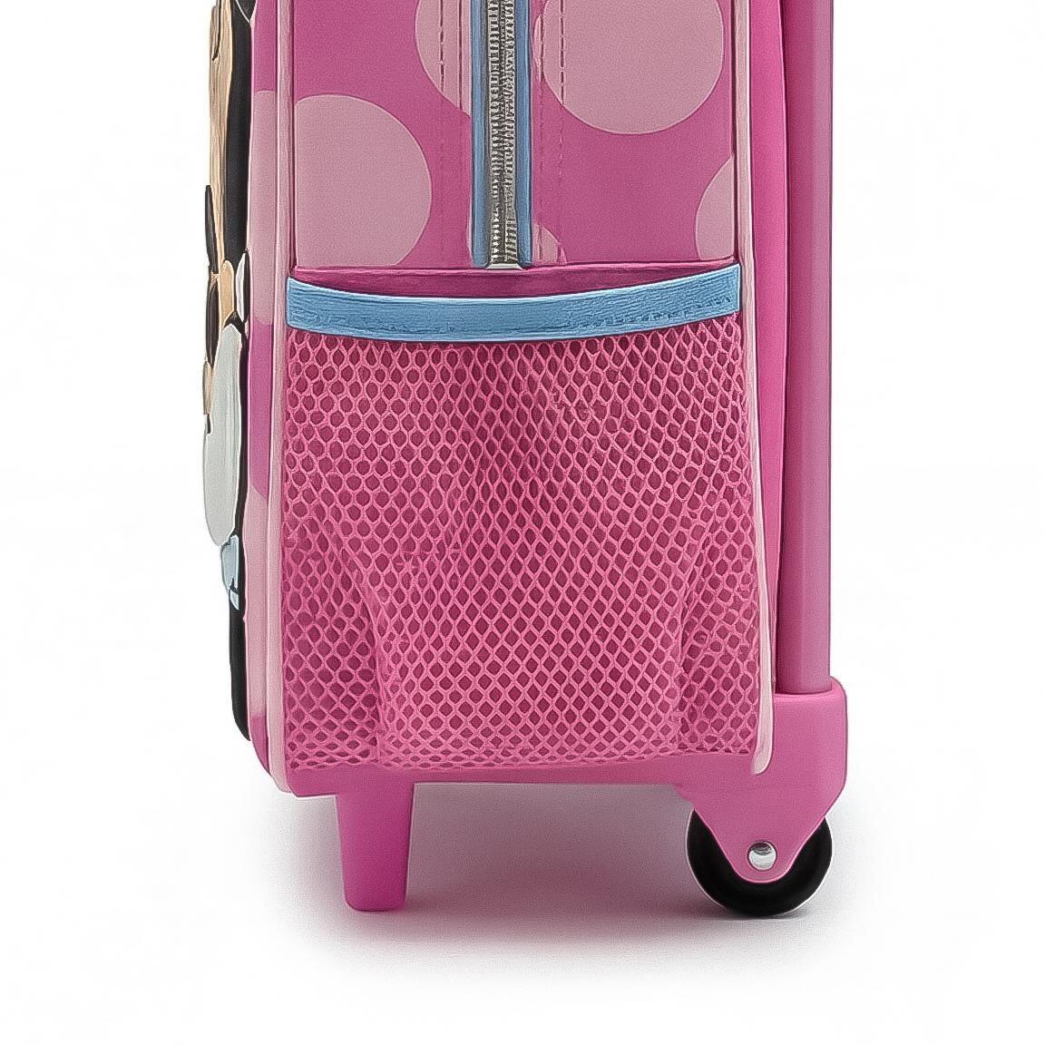 Zaino scolastico trolley 3D di Minnie Mouse per bambini, realizzato in 4/6