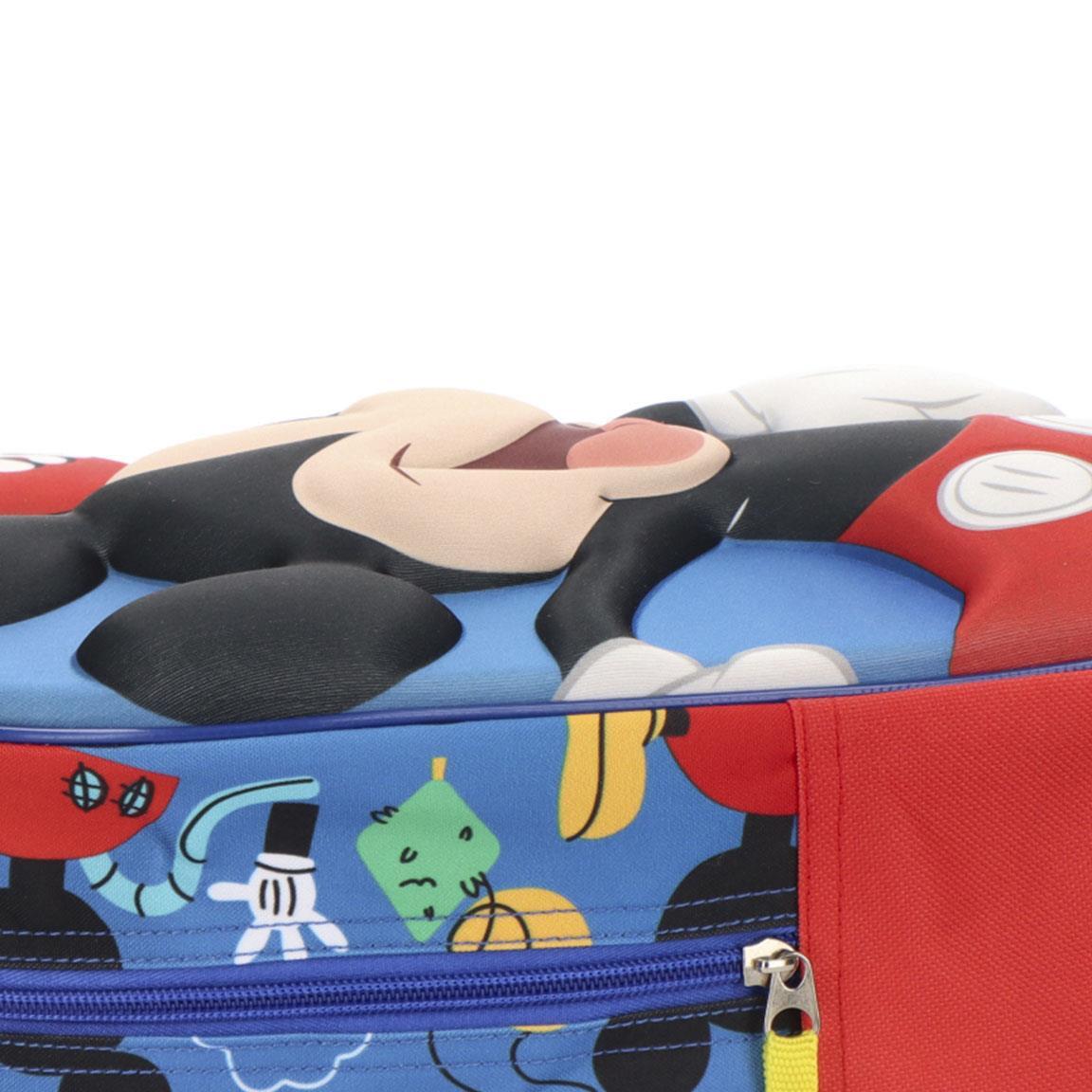 Mochila escolar infantil 3D do Mickey Mouse, feita de poliéster e EVA, nas cores 4/7