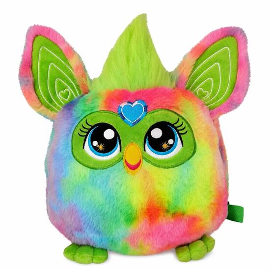 Sac à dos en peluche Furby pour enfants, 27 cm, avec fermeture éclair