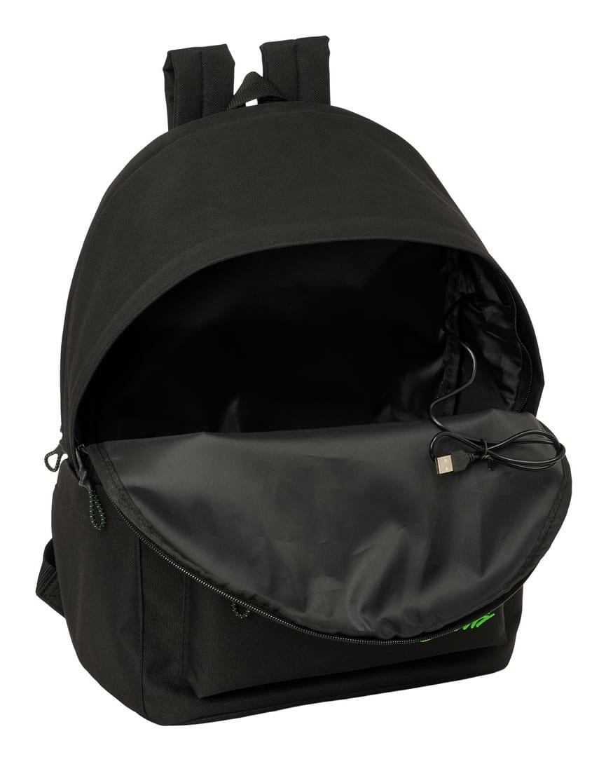 Real Betis Rucksack für Erwachsene mit USB-Anschluss und 15,6″-Laptopfach – 4/5