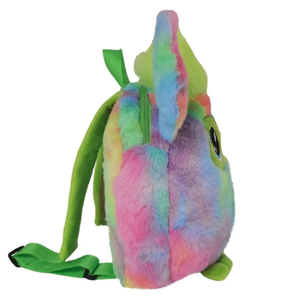 Zainetto di peluche Furby per bambini, 27 cm, con cerniera multicolore 4/6