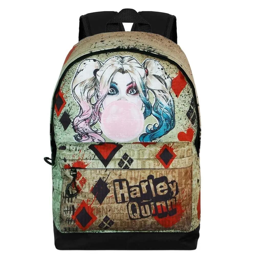 Mochila infantil Harley Quinn Mad Love com bolso frontal, 41 cm, multicolorida 4/4
