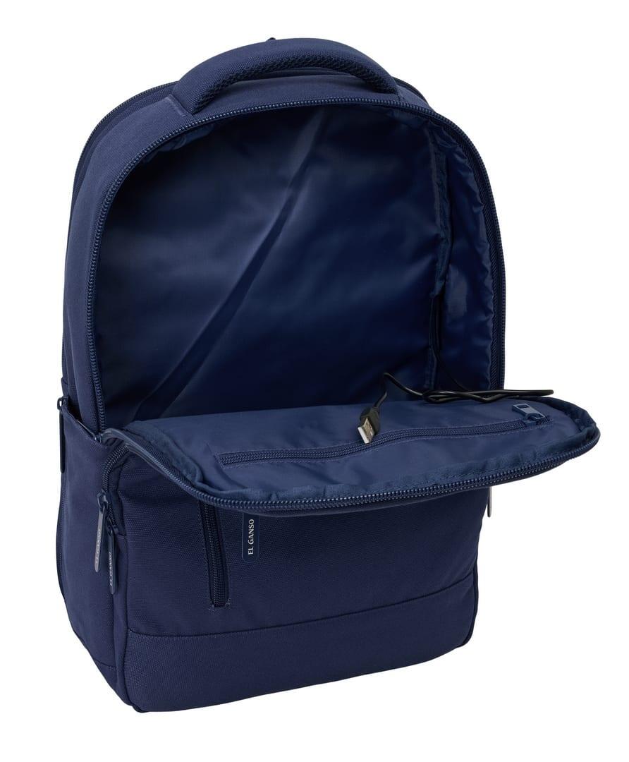 Mochila El Ganso Jeans para adultos, para laptop de 15,6", com porta USB, azul 6/7