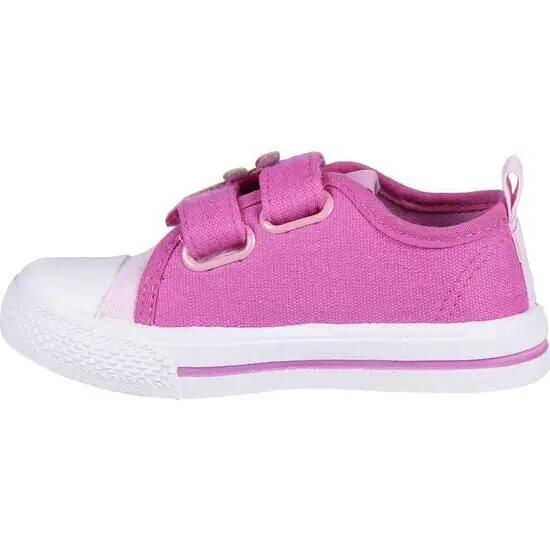 Scarpe da ginnastica bimbo Peppa Pig in tela doppio velcro rosa bianche 2/7