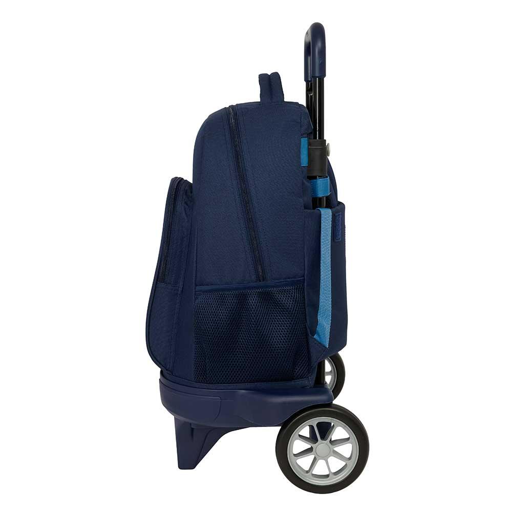 Mochila escolar infantil Spagnolo com rodas e bolso frontal, azul. 3/3