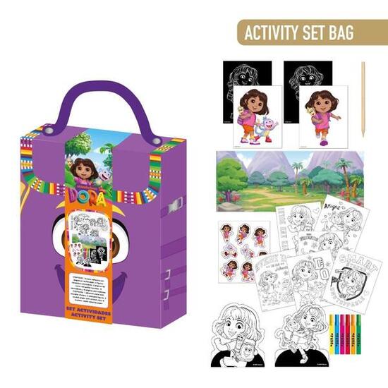 Sac à dos scolaire pour enfants Dora l'exploratrice avec poche avant et