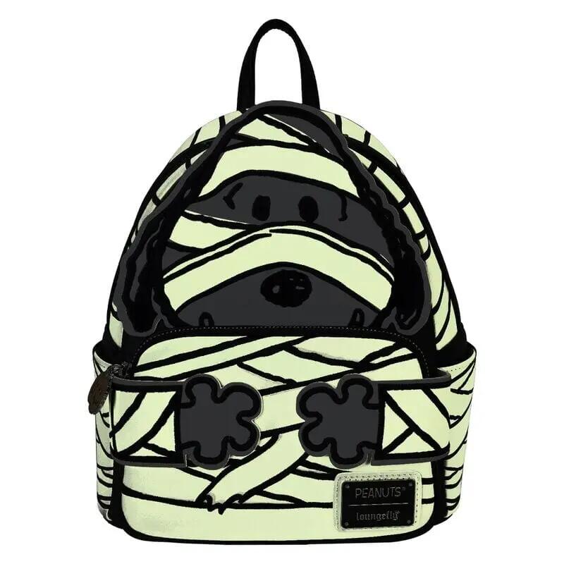 Zaino per adulti Snoopy Mummy in ecopelle con tasca frontale, beige 2/4