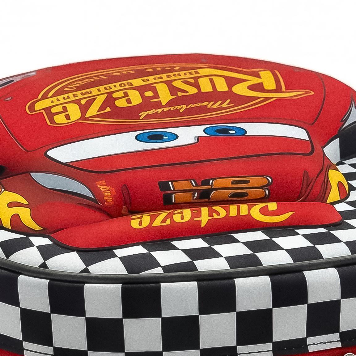 Mochila infantil 3D do filme Carros, feita de poliéster e EVA, com zíper 5/6