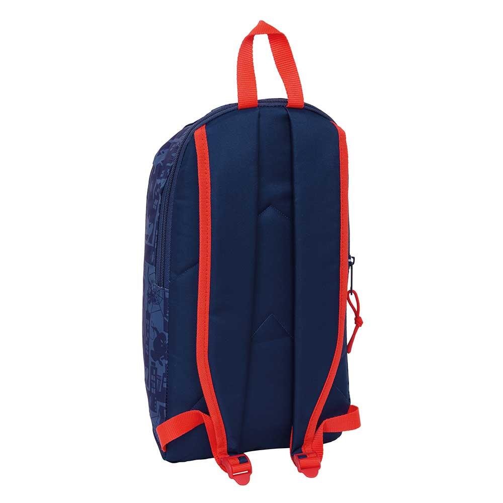 Spiderman Mini-Rucksack für Kinder mit Vordertasche und Reißverschluss – Blau 2/4